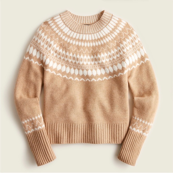 J.crew Cashmere crewneck sweater with Fair Isle yoke - Picture 5 of 6